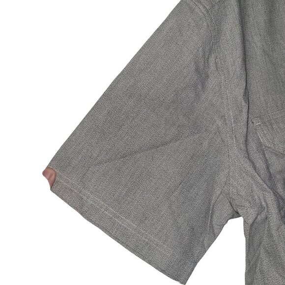 Harley-Davidson Gray Short-Sleeve Button-Up Shirt M 100% Cotton With Embroidered - Picture 5 of 6